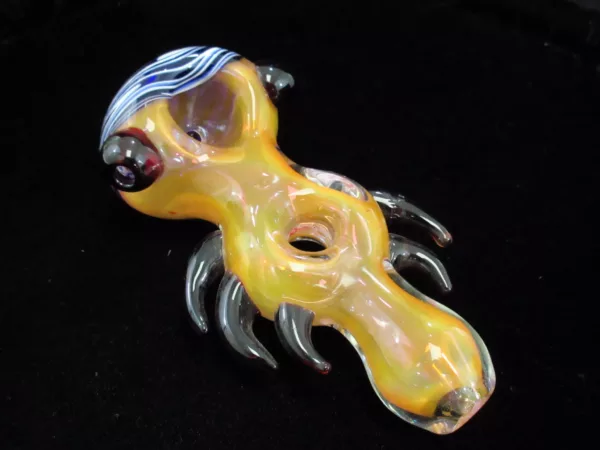 Gold Fumed Wag-Top Spoon Pipe