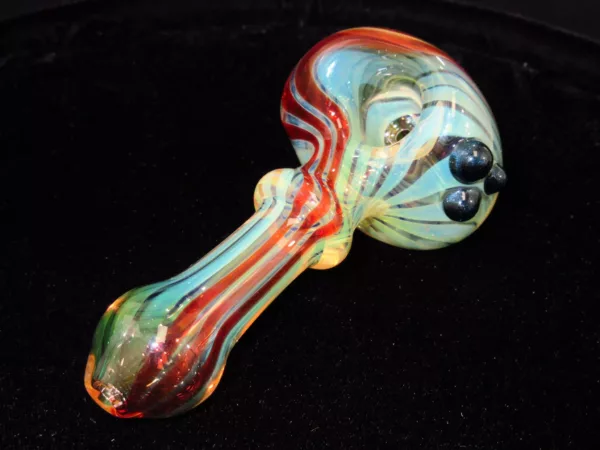 Striped Color Changing Spoon Pipe