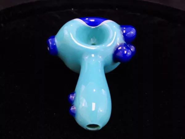 Bulbous Blue Spoon Pipe