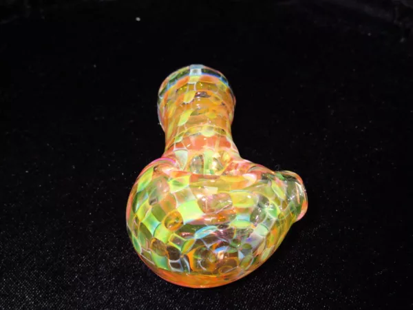 Small Gold Fumed Dot Stacked Spoon Pipe