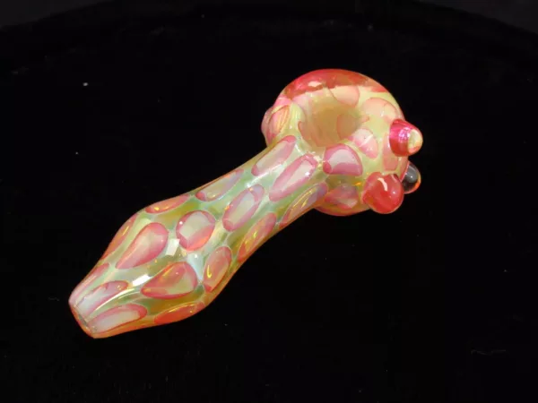 Gold Fumed Spoon Pipe, Dot Stacking