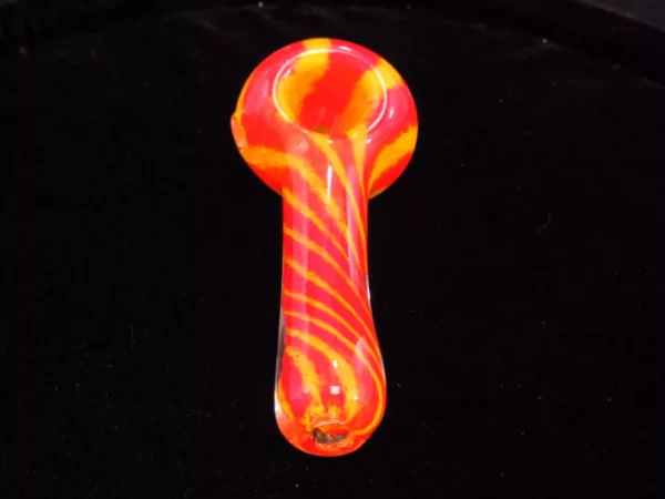 Frit Worked Spoon Pipe by Lakefire Glass