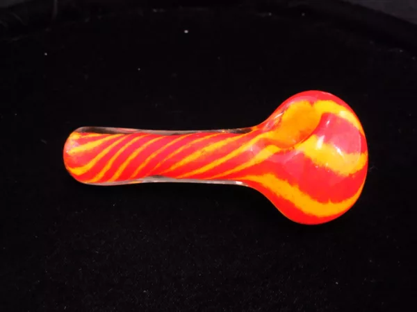 Frit Worked Spoon Pipe by Lakefire Glass
