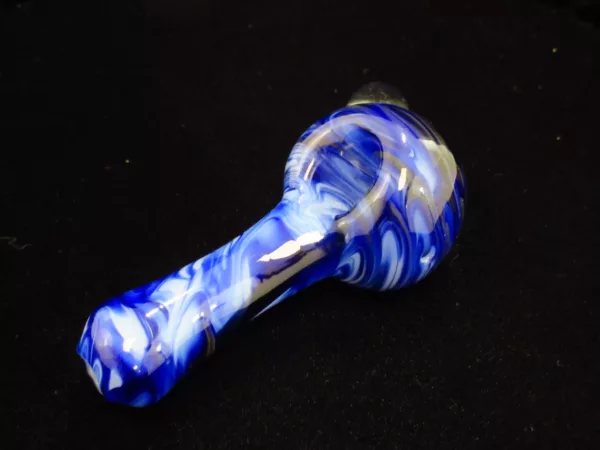 Blue Color Wrapped Spoon Pipe
