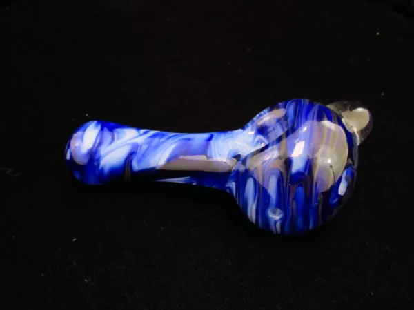 Blue Color Wrapped Spoon Pipe