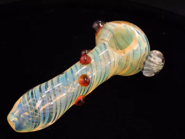 Large Color Changing Spoon Pipe, Marble