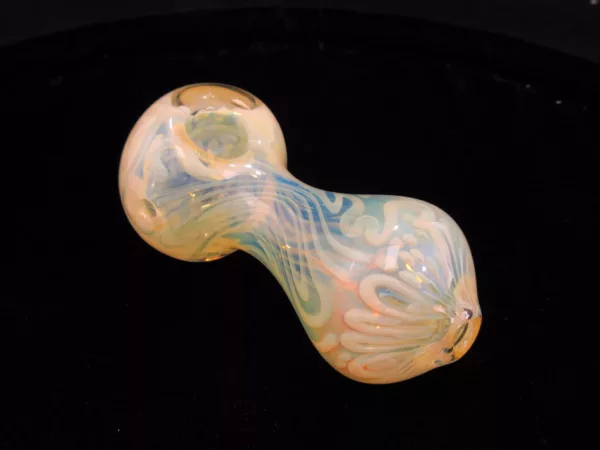 Silver Fumed Bulbous Spoon Pipe