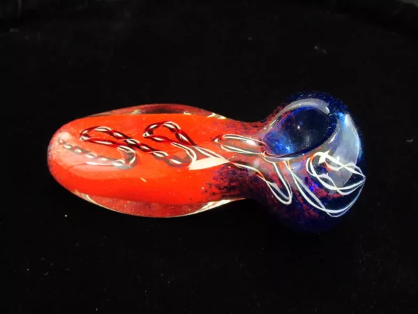 Two-Toned Frit Work Pipe, Squared Body
