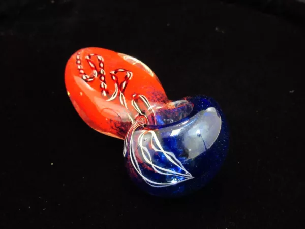Two-Toned Frit Work Pipe, Squared Body