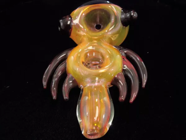Gold Fumed Wag-Top Spoon Pipe