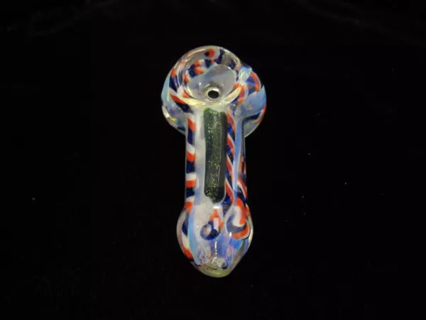 Small Color Changing Spoon Pipe, Dichro Ribbon