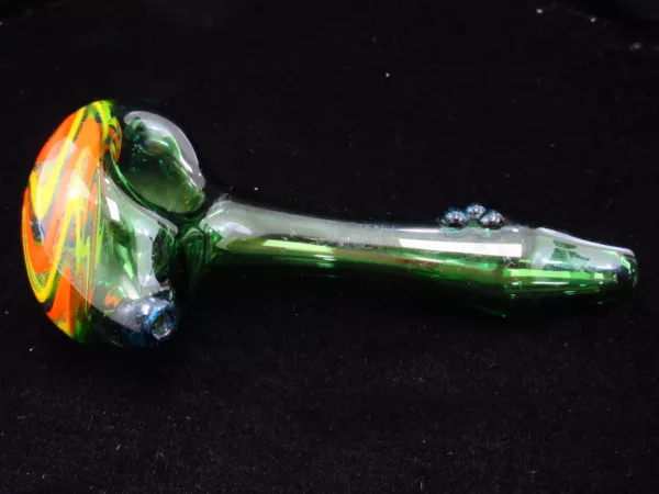Clear Green Slender Pipe, Wag Top