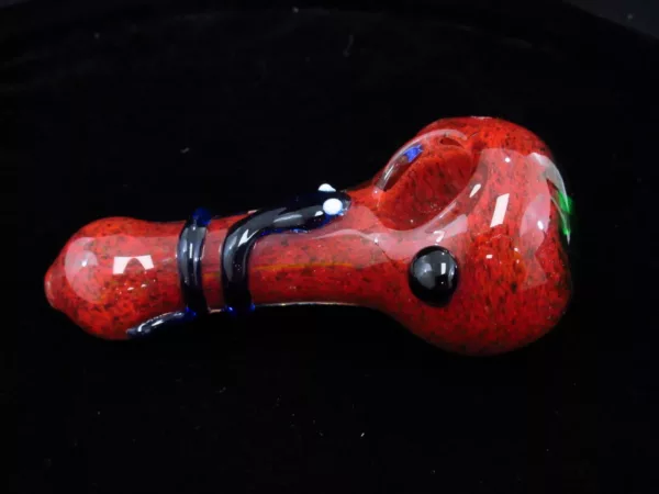 Red Frit Snake Pipe