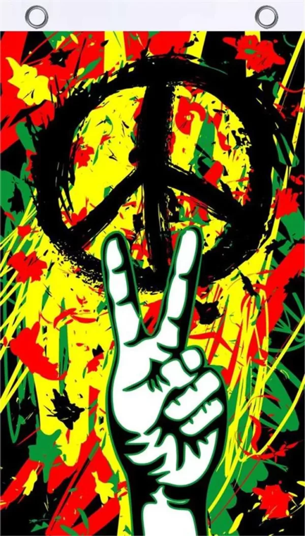 Peace Graffiti Flag 1